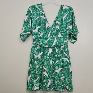 Lilly Pulitzer Parigi Skorts Romper Let’s Go Bananas Sz L Green & Pink